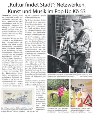 Kultur findet Stadt Holsteiner am Wochenende