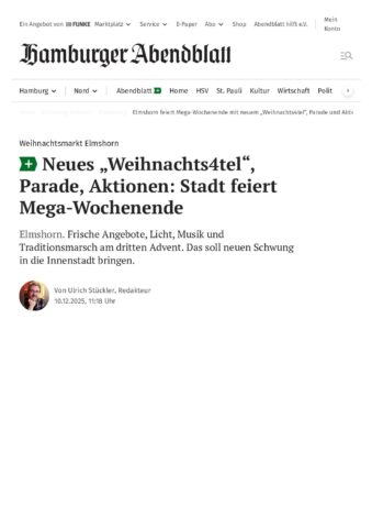 Elmshorn feiert Mega Wochenende mit neuem „Weihnachts4tel“, Parade und Aktionen